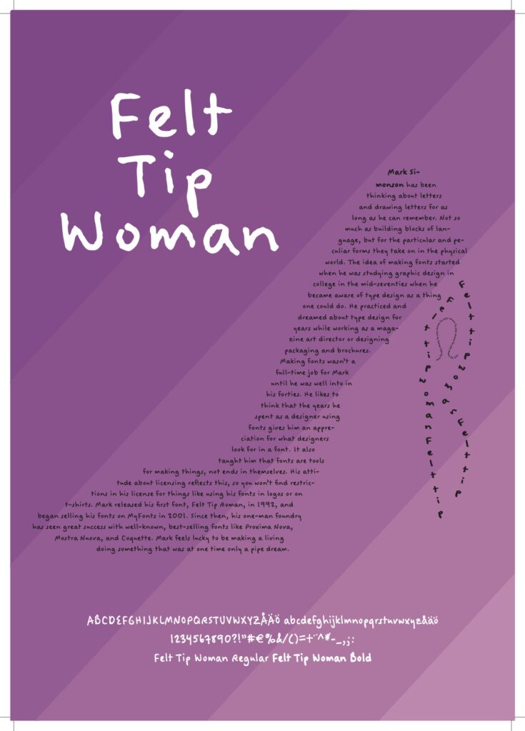Typografinen juliste valmis