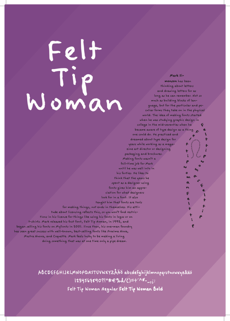 Typografinen juliste valmis